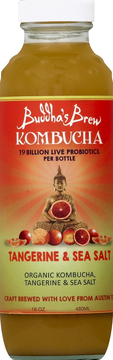 slide 3 of 4, Buddha's Brew Kombucha, Tangerine & Sea Salt - 16 fl oz, 16 fl oz