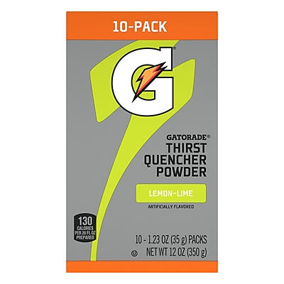 slide 1 of 1, Gatorade Thirst Quencher Powder Lemon-Lime Artificially Flavored - 12 oz, 10 ct