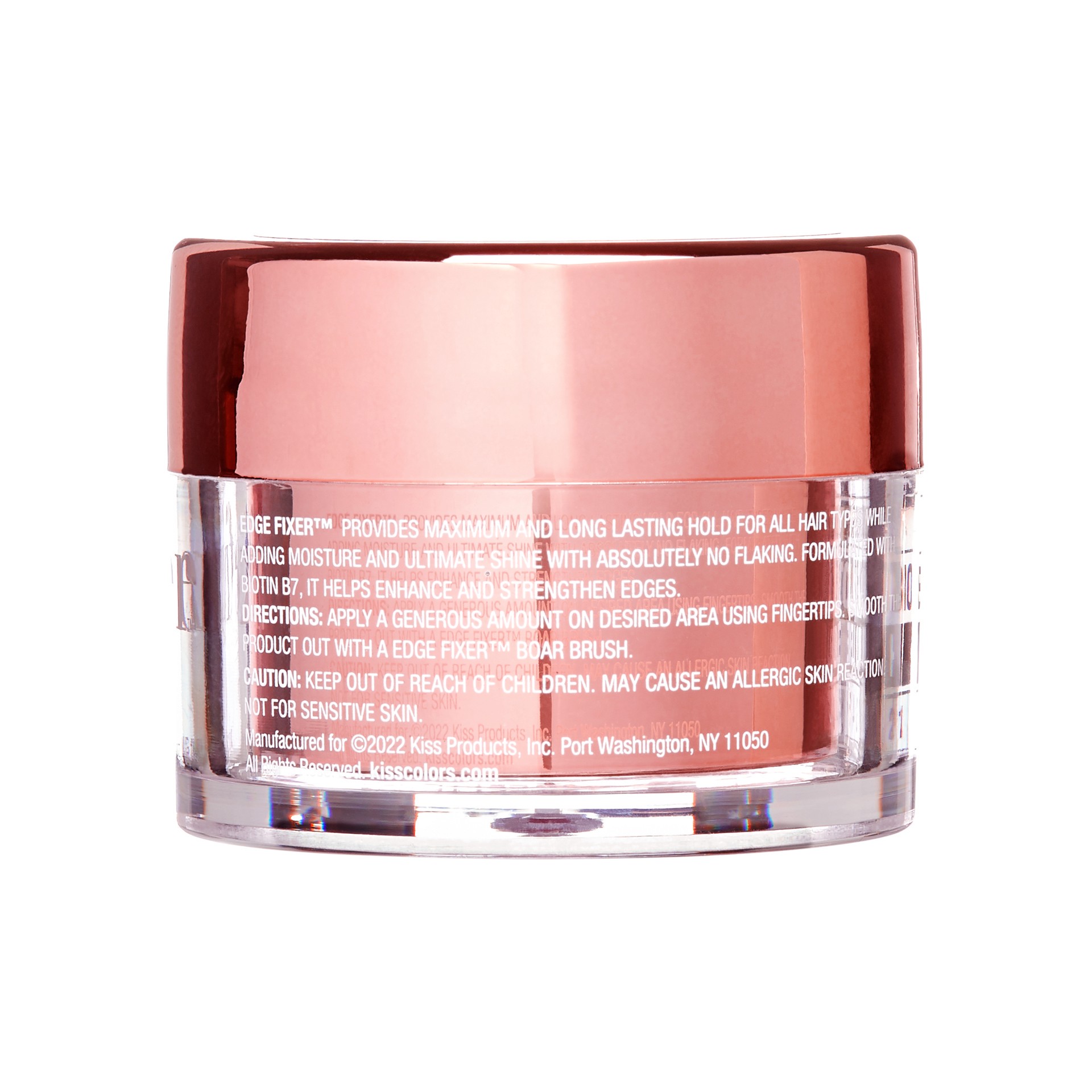 slide 3 of 5, KISS Colors & Care Edge Fixer Maximum Hold with Biotin, Sweet Peach, 1.01 fl oz, 1.01 fl oz