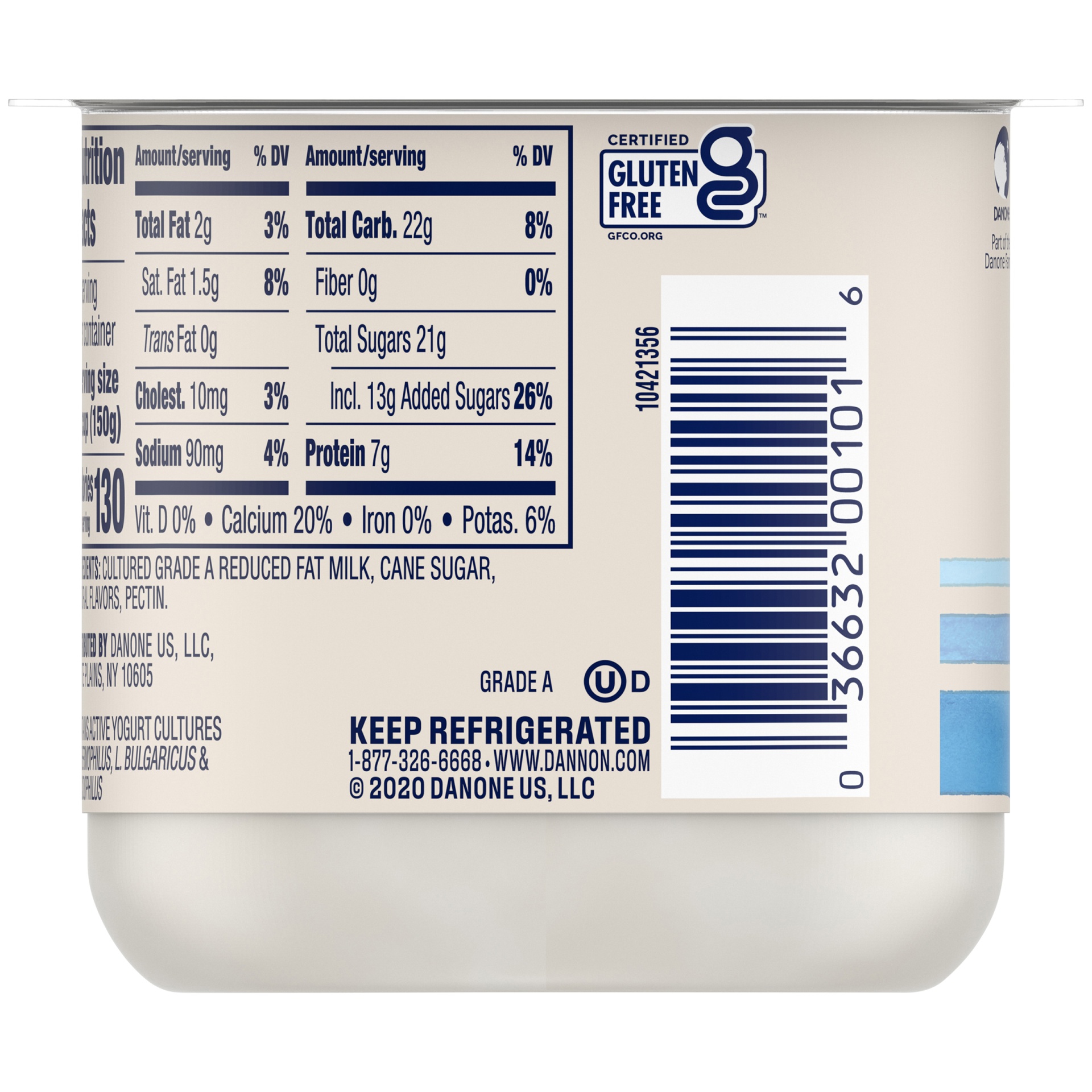 slide 4 of 7, Dannon Low Fat Non-GMO Project Verified Vanilla Yogurt, 5.3 oz