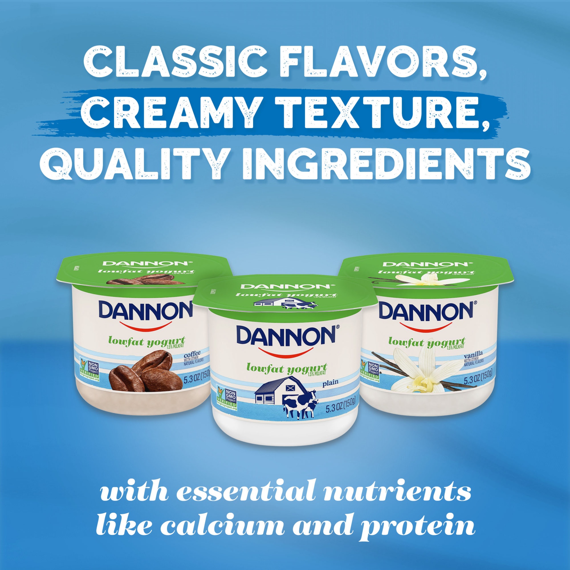 slide 5 of 7, Dannon Low Fat Non-GMO Project Verified Vanilla Yogurt, 5.3 oz
