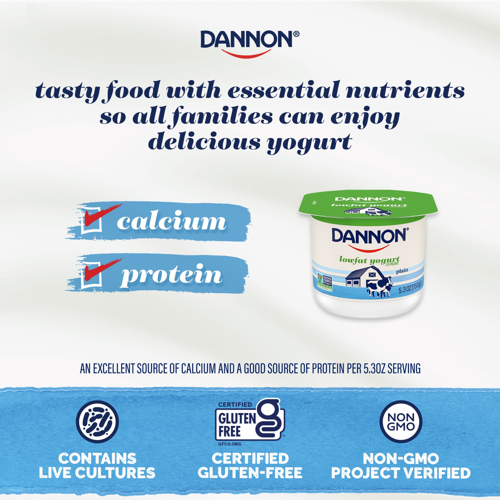 slide 6 of 7, Dannon Low Fat Non-GMO Project Verified Vanilla Yogurt, 5.3 oz