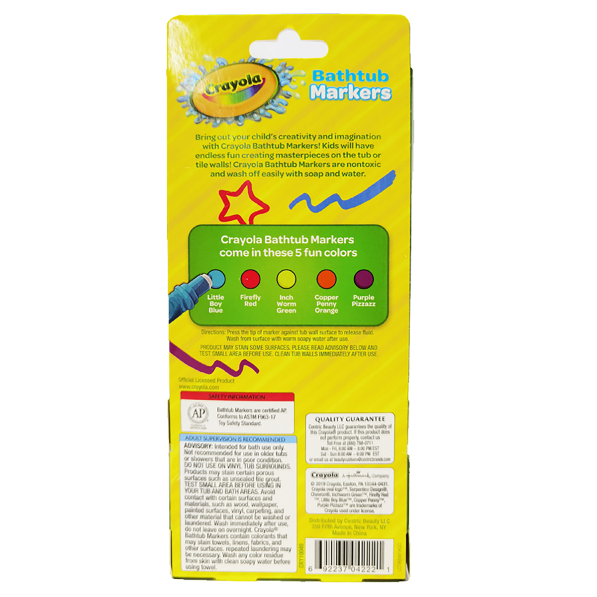 slide 2 of 2, Crayola Bathtub Markers, 5 ct