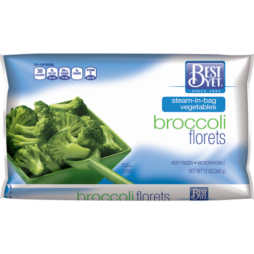 slide 1 of 1, Best Yet Steam In Bag Broccoli Florets, 12 oz