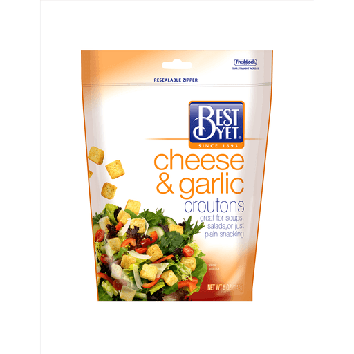 slide 1 of 1, Best Yet Cheese & Garlic Croutons, 5 oz