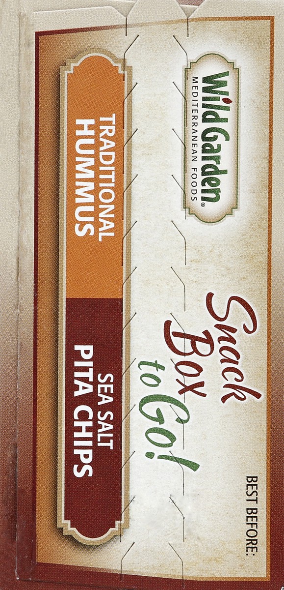 slide 3 of 6, Wild Garden Traditional Hummus Sea Salt Pita Chips Snack Box To Go!, 3.01 oz