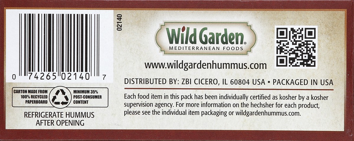 slide 4 of 6, Wild Garden Traditional Hummus Sea Salt Pita Chips Snack Box To Go!, 3.01 oz