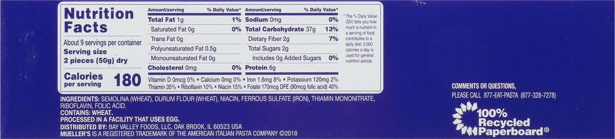 slide 3 of 13, Mueller's Lasagna 16 oz, 16 oz