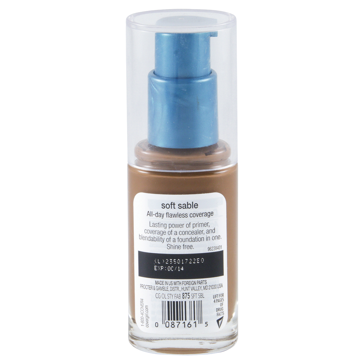 slide 2 of 2, Covergirl Outlast Stay Fabulous 3-In-1 Golden Tan Liquid Foundation, 1 ct