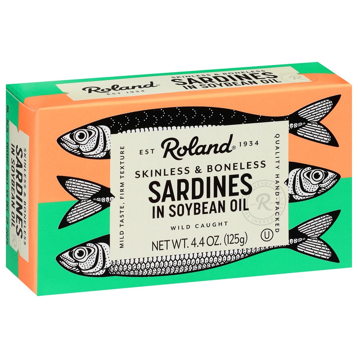 slide 10 of 14, Roland Skinless & Boneless Sardines in Soybean Oil 4.4 oz, 4 oz