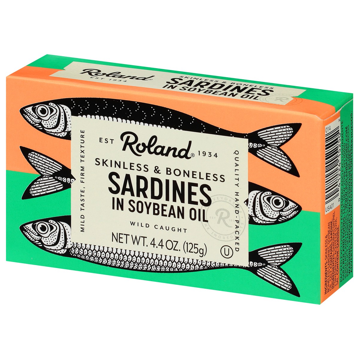 slide 11 of 14, Roland Skinless & Boneless Sardines in Soybean Oil 4.4 oz, 4 oz