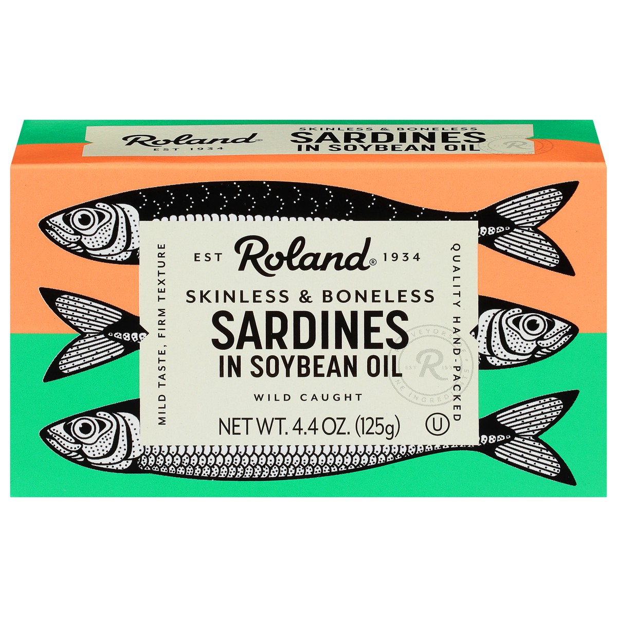 slide 3 of 14, Roland Skinless & Boneless Sardines in Soybean Oil 4.4 oz, 4 oz