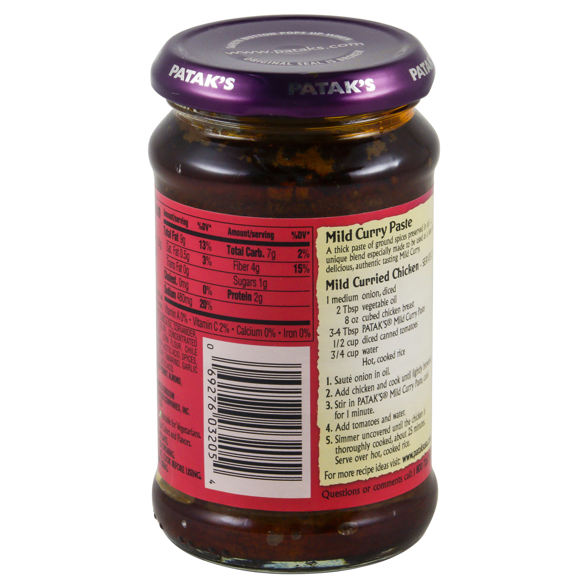 slide 4 of 4, Patak's Pataks Paste Curry Madras, 1 ct