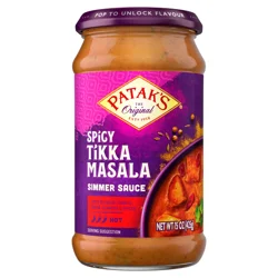Patak's Hot Spicy Tikka Masala Simmer Sauce 15 oz
