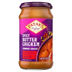 Patak's Hot Spicy Butter Chicken Simmer Sauce 15 oz