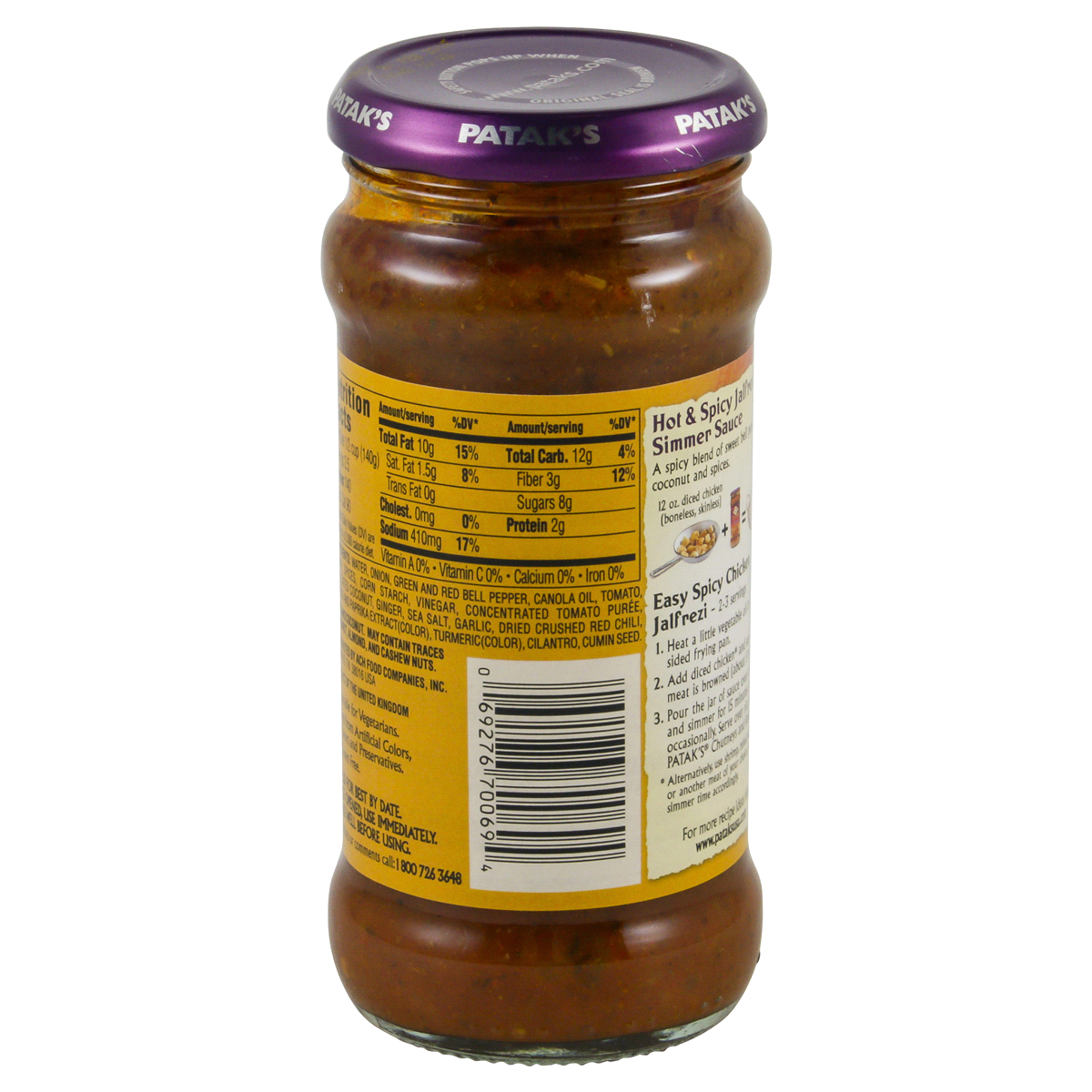 slide 4 of 4, Patak's Hot & Spicy Jalfrezi Sauce, 12.3 oz