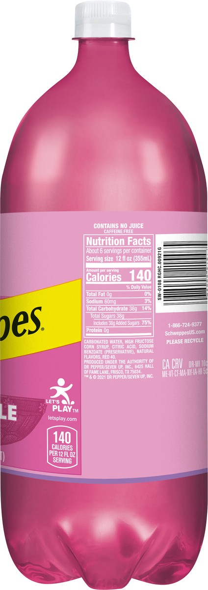 slide 7 of 11, Schweppes Raspberry Ginger Ale 2 lt, 2 liter