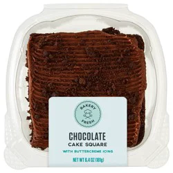 Bakery Fresh 1 Layer Chocolate Cake Square
