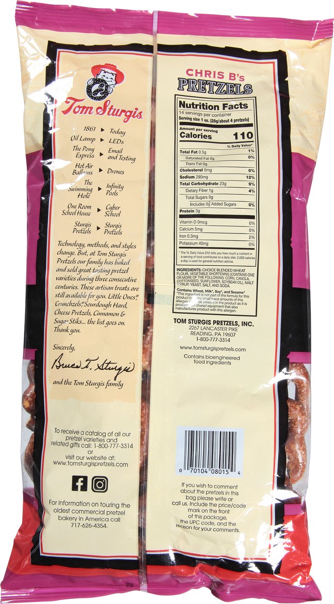 slide 4 of 9, Tom Sturgis Artisan Chris B's Pretzels - 14 oz, 14 oz