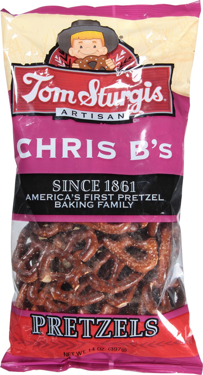 slide 7 of 9, Tom Sturgis Artisan Chris B's Pretzels - 14 oz, 14 oz