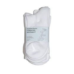 Davco Cotton Crew Socks - White