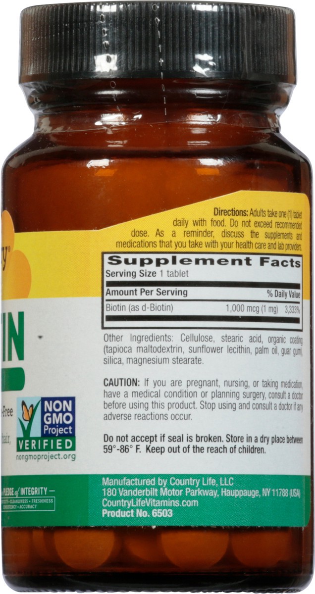 slide 11 of 12, Country Life Biotin 1000mcg, 100 ct