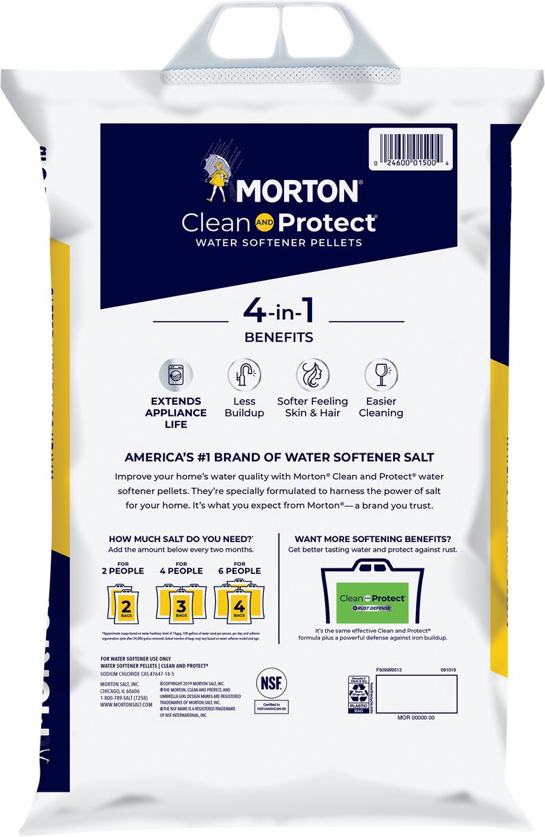 slide 2 of 6, Morton Clean and Protect Water Softener Pellets 40 lb, 40 lb