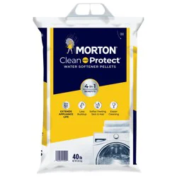 Morton Water Softener Salt prevents buildup, extending the life of pipes & appliances.