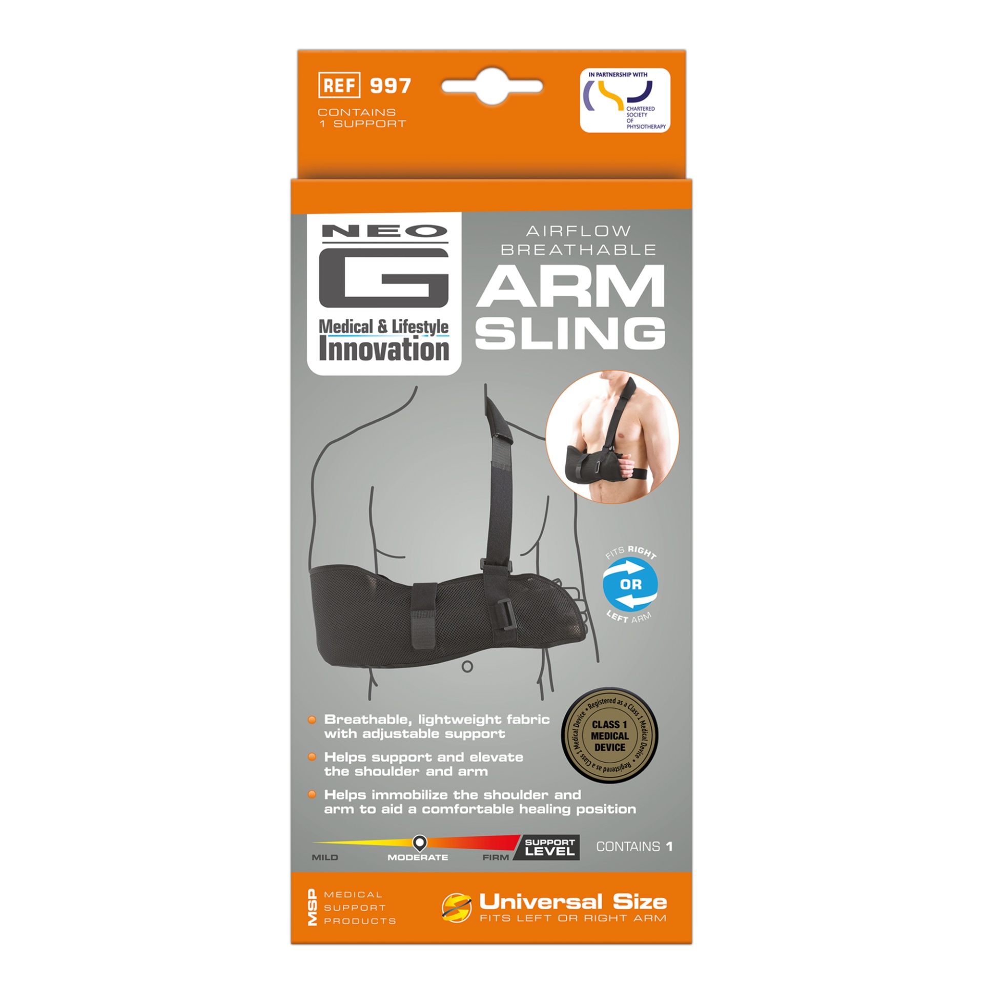 slide 1 of 1, Neo G Airflw Arm Sling, 1 ct