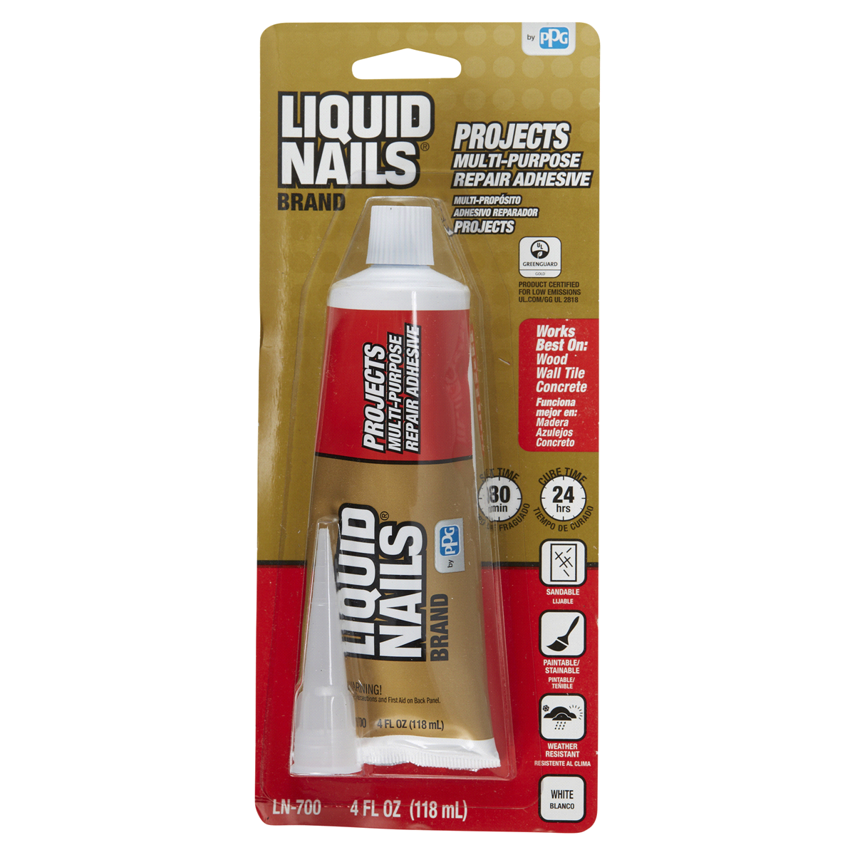 slide 1 of 1, Liquid Nails Small Projects Adhesive, 4 oz