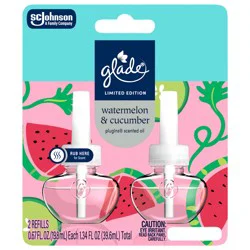 Glade PlugIns, Watermelon & Cucumber Scented Oil, 1.34 oz, 2 count
