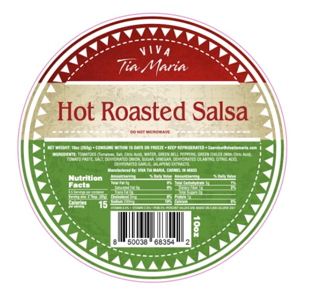 slide 1 of 1, Viva Tia Maria Hot Roasted Salsa, 10 oz