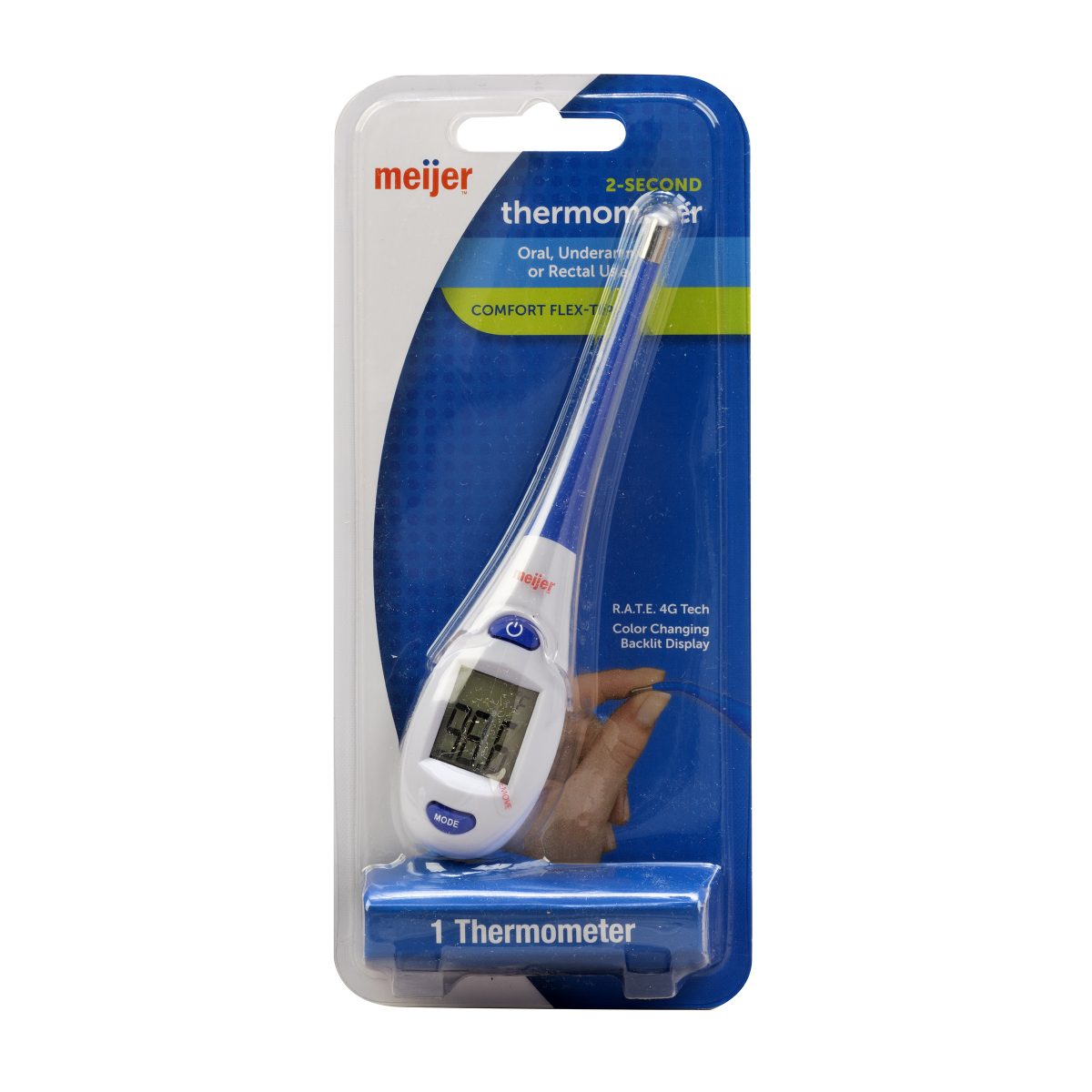 slide 1 of 2, Meijer 2-Second Thermometer, 1 ct