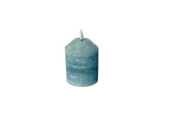 Mikasa Blue Layer 5-Inch LED Pillar Candle