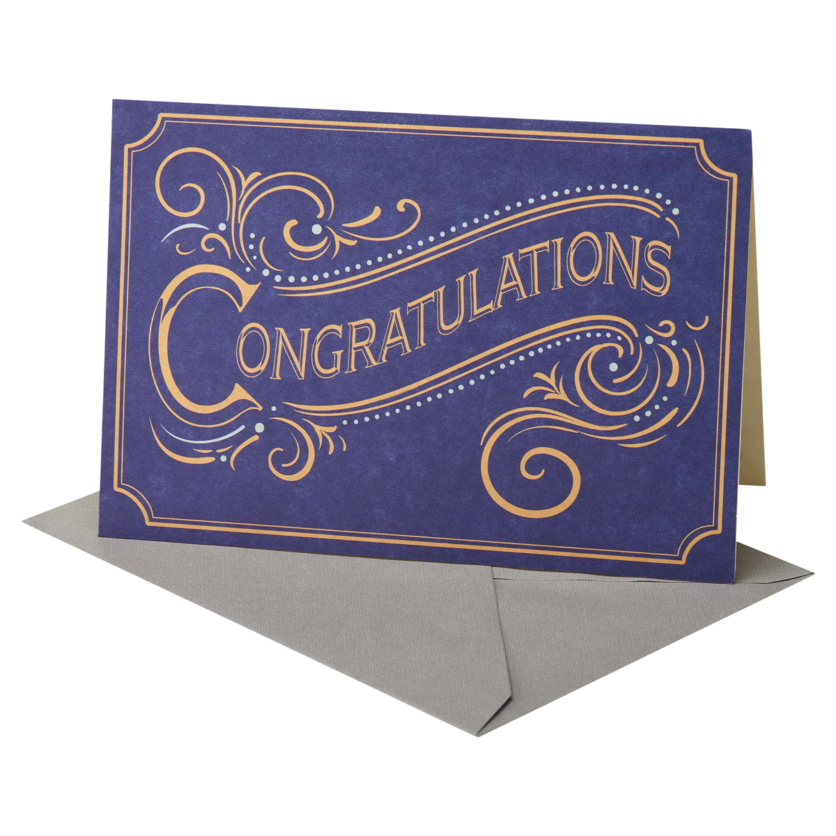 slide 1 of 1, American Greetings Congratulations Card (Gold Script), 1 ct