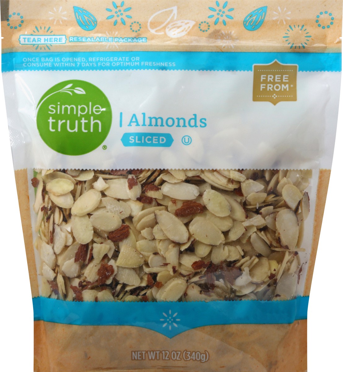 slide 1 of 11, Simple Truth Sliced Almonds 12 oz, 12 oz