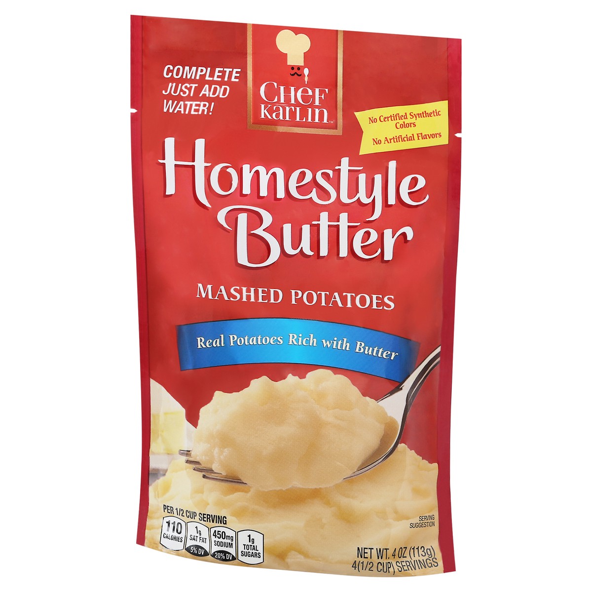 slide 7 of 13, Chef Karlin Homestyle Butter Mashed Potatoes 4 oz, 4 oz