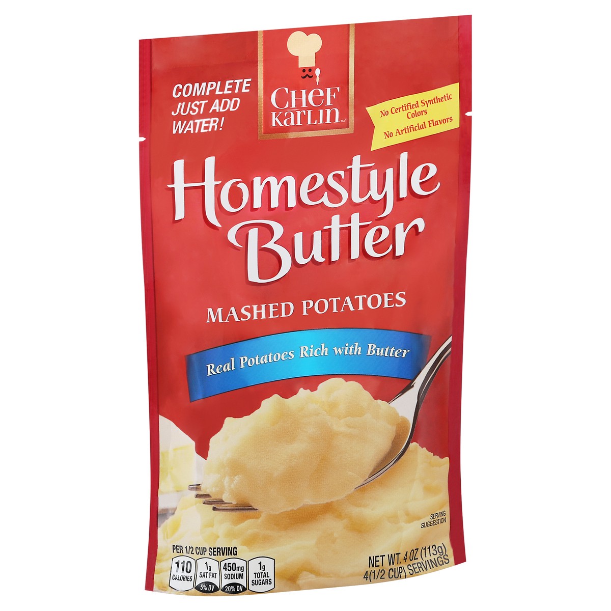 slide 9 of 13, Chef Karlin Homestyle Butter Mashed Potatoes 4 oz, 4 oz