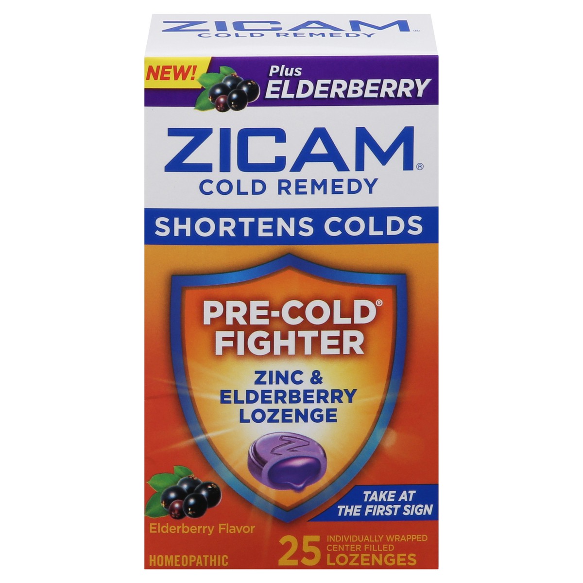 slide 1 of 9, Zicam Elderberry Flavor Cold Remedy 25 Lozenges, 25 ct