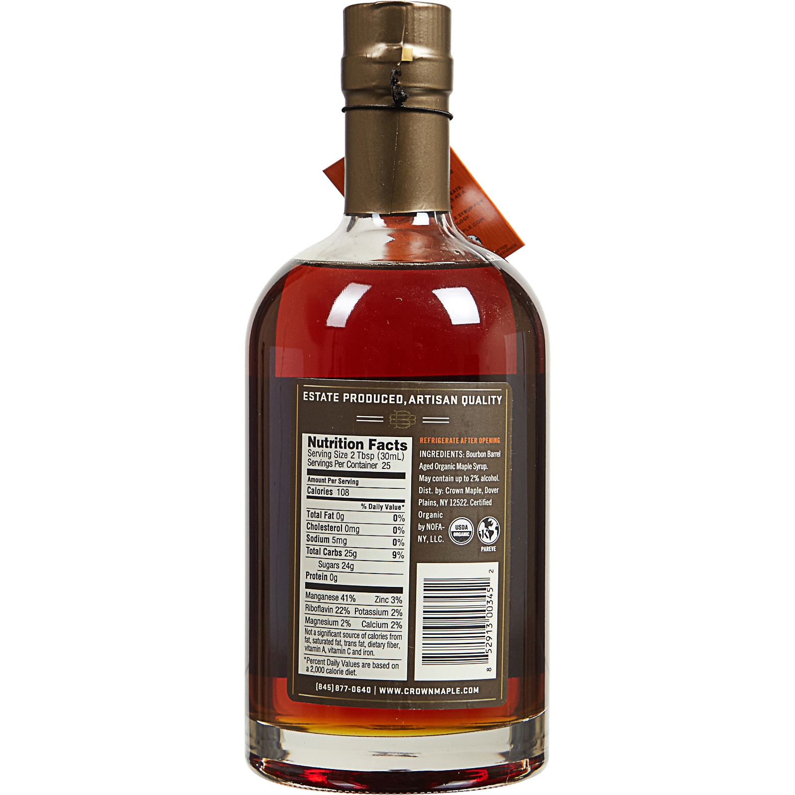 slide 2 of 2, Crown Maple Organic Bourbon-Barrel Syrup, 25 oz