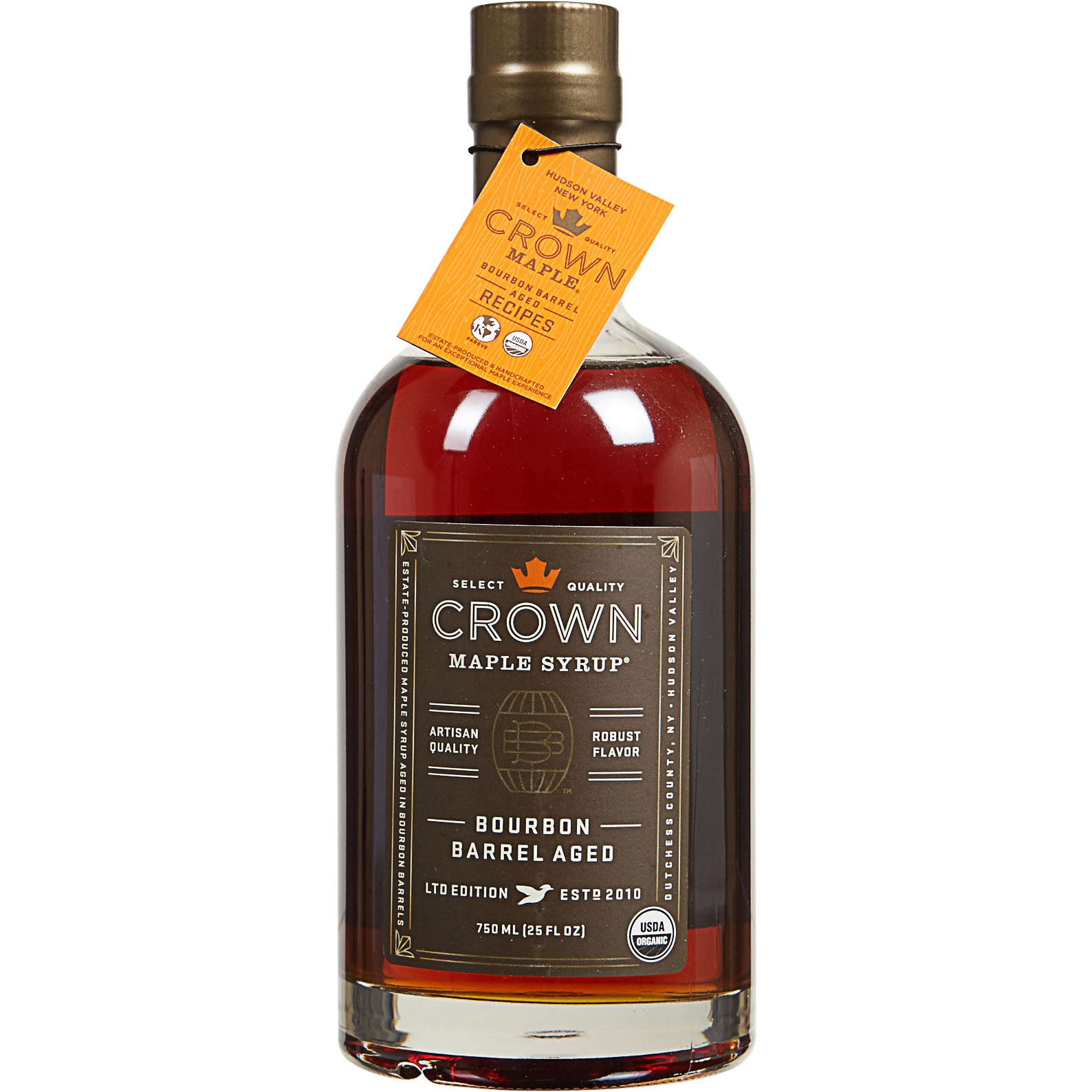 slide 1 of 2, Crown Maple Organic Bourbon-Barrel Syrup, 25 oz