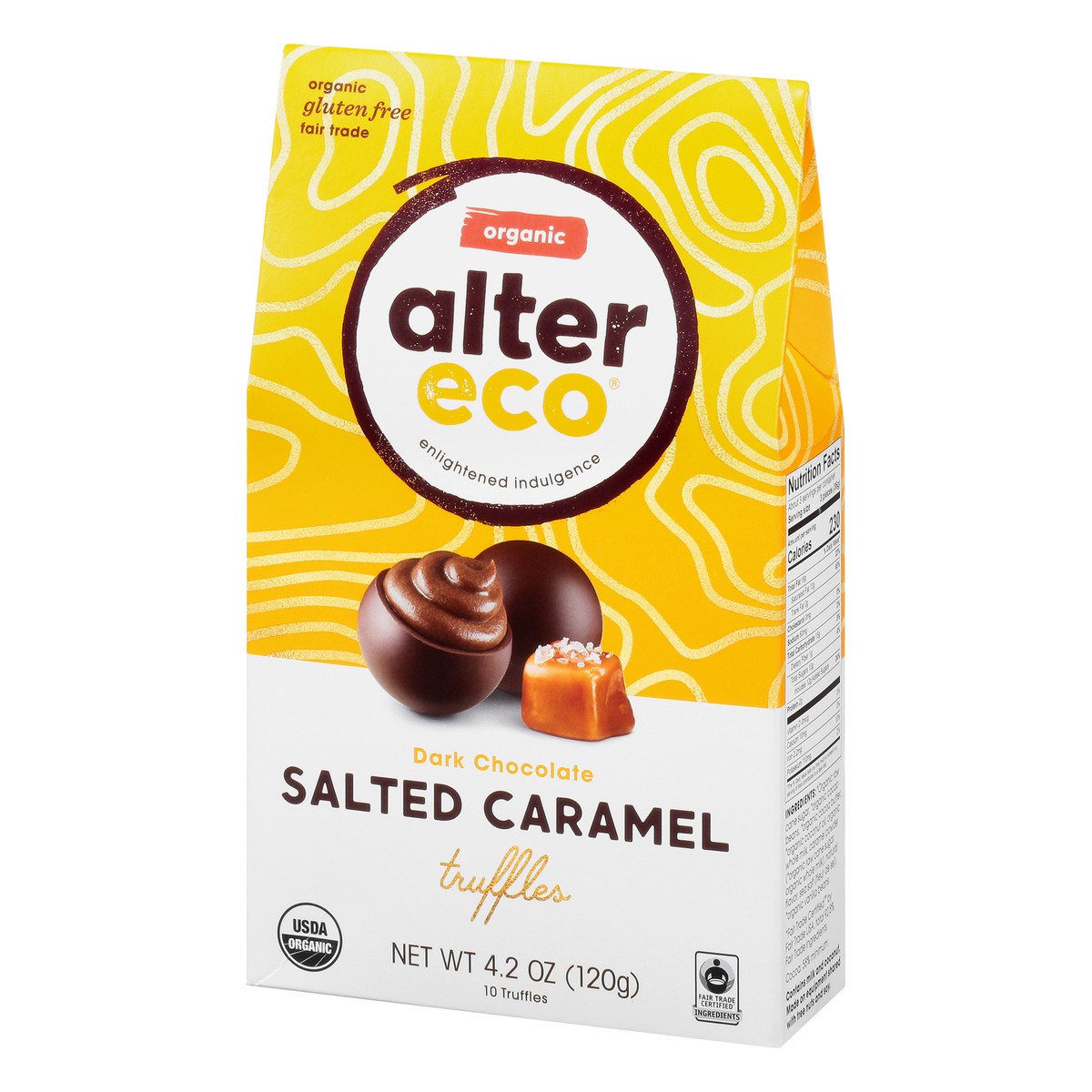 slide 8 of 12, Alter Eco Organic Dark Chocolate Salted Caramel Truffles 4.2 oz, 10 ct; 4.2 oz