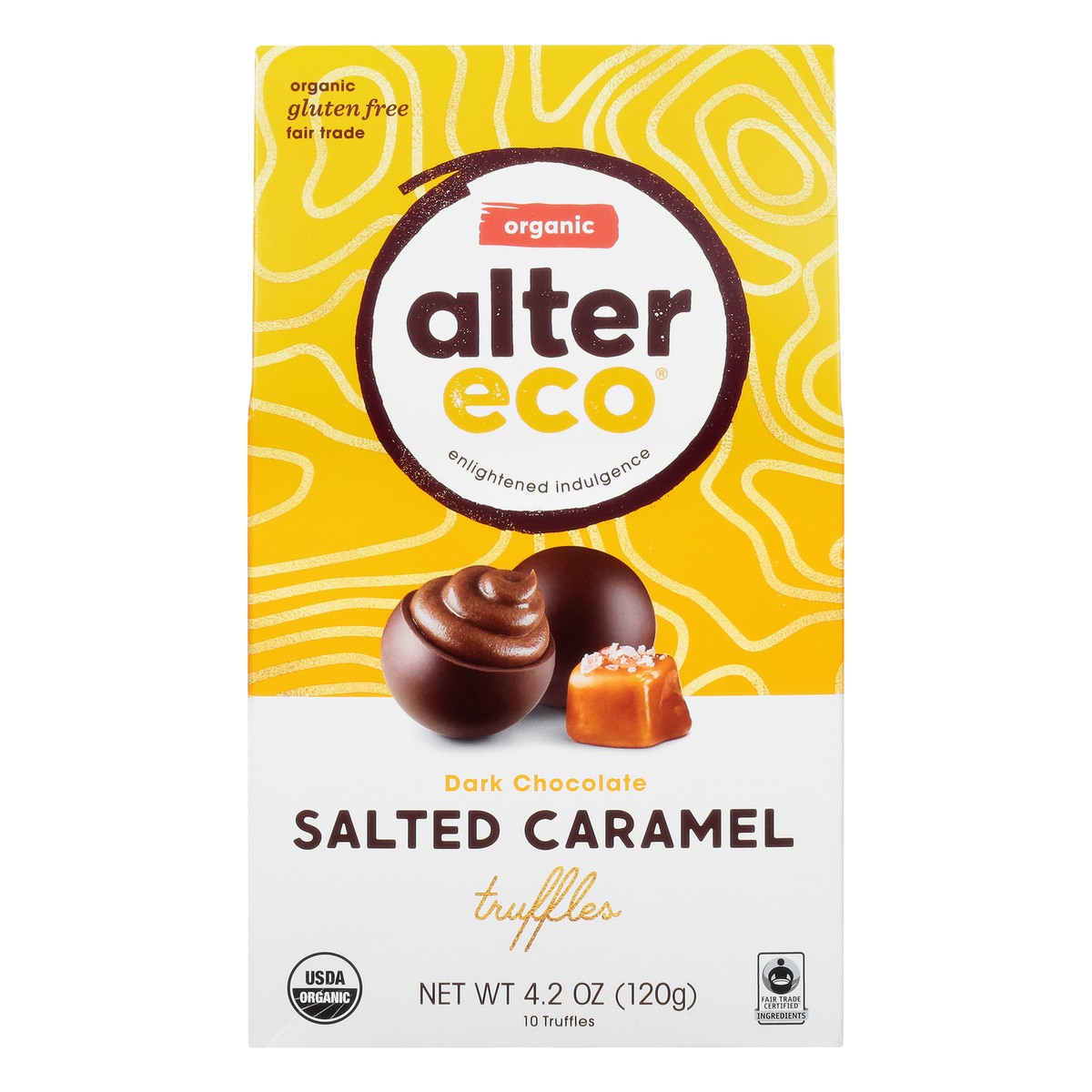 slide 5 of 12, Alter Eco Organic Dark Chocolate Salted Caramel Truffles 4.2 oz, 10 ct; 4.2 oz