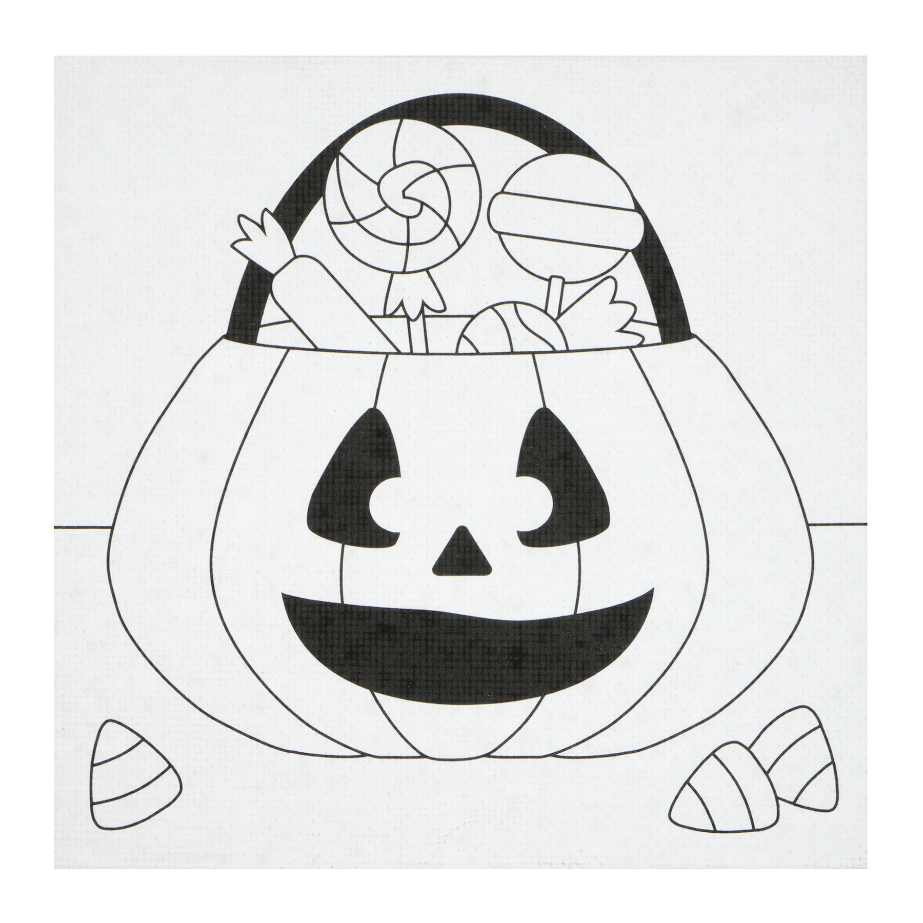 slide 2 of 3, Jack-O'-Lantern Basket Canvas Craft Kit By Creatology, 4.25 in x 4.25 in
