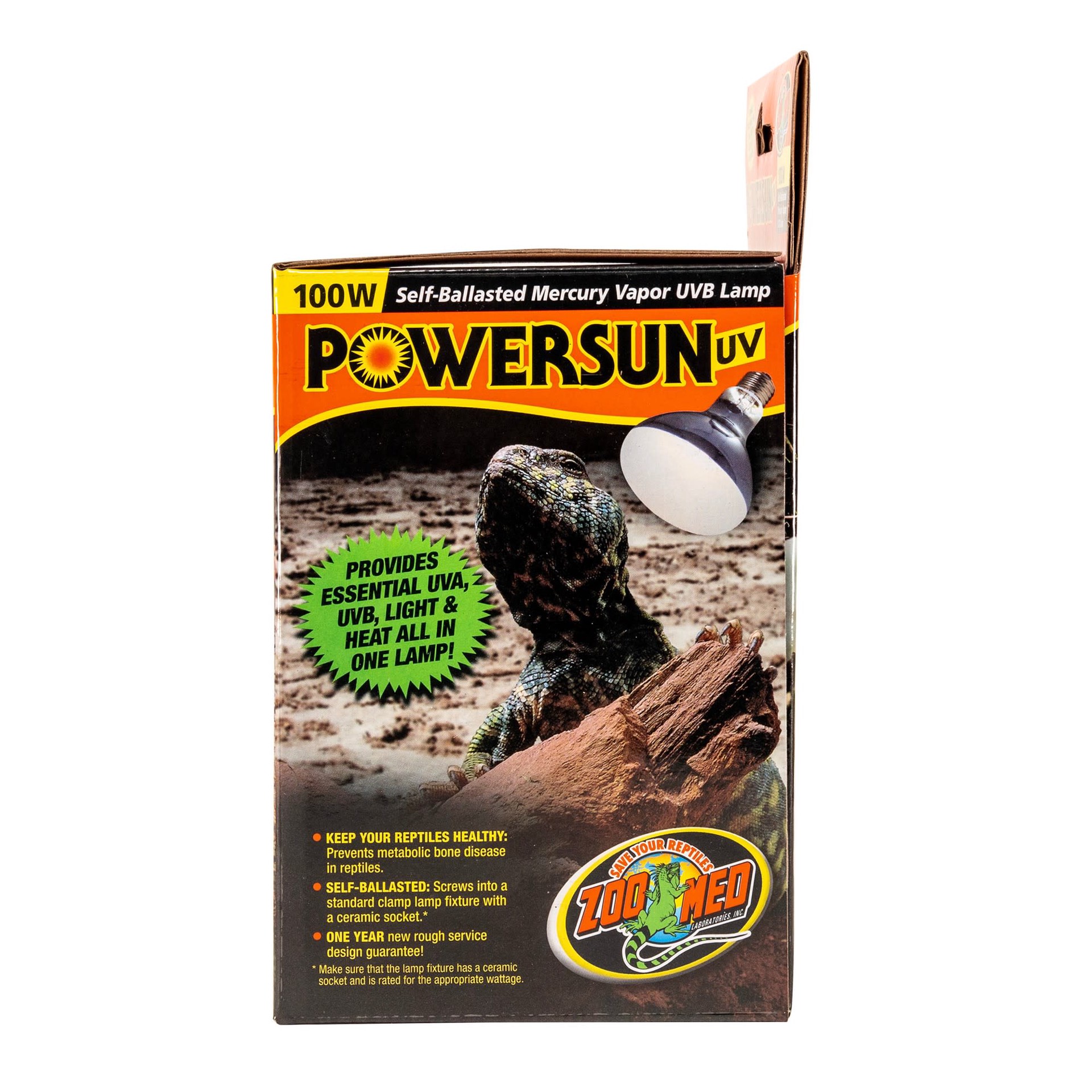 slide 1 of 1, Zoo Med Powersun UV Self-Ballasted Mercury Vapor UVB Lamp, 1 ct