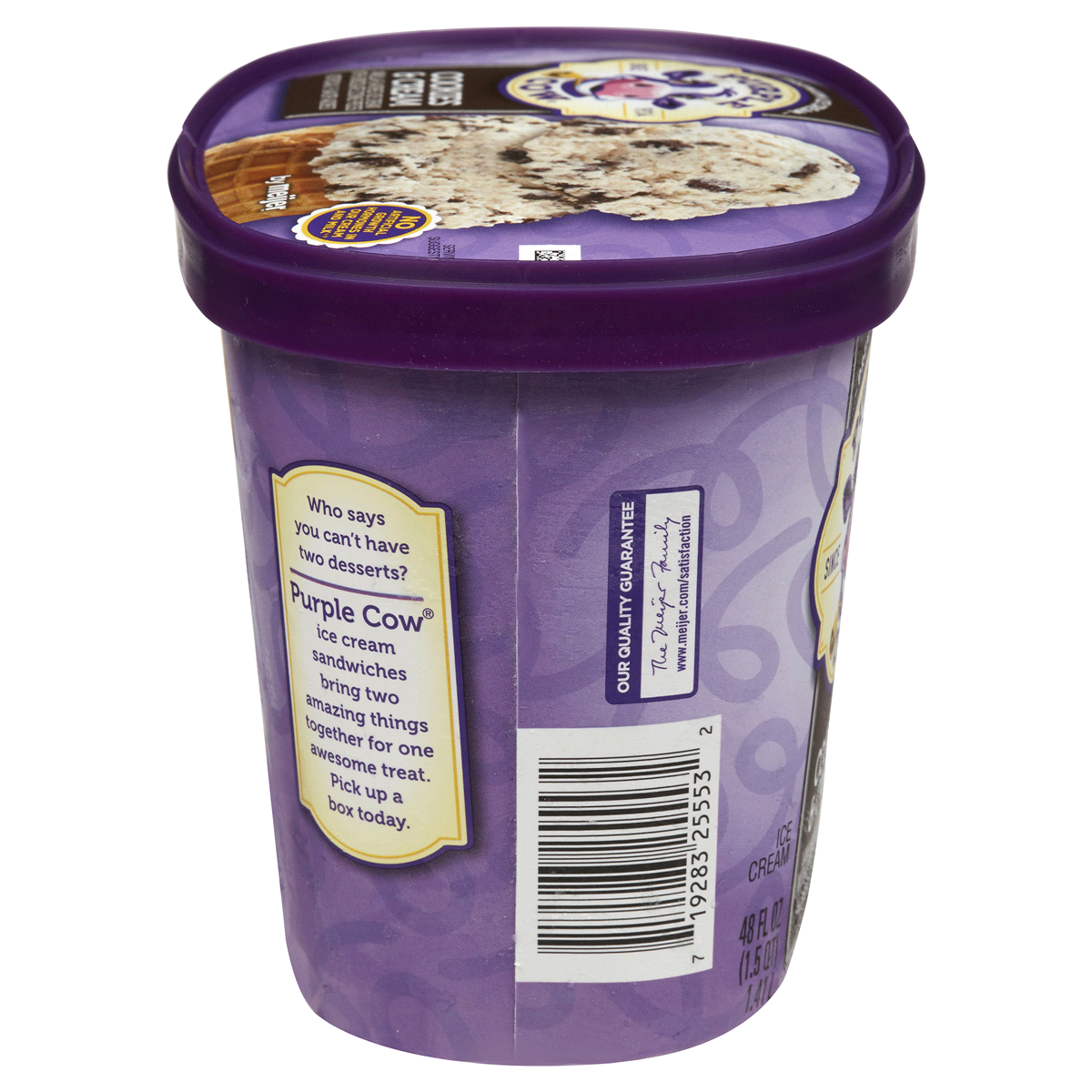 slide 3 of 4, Purple Cow Cookies & Cream Ice Cream, 1.5 qt