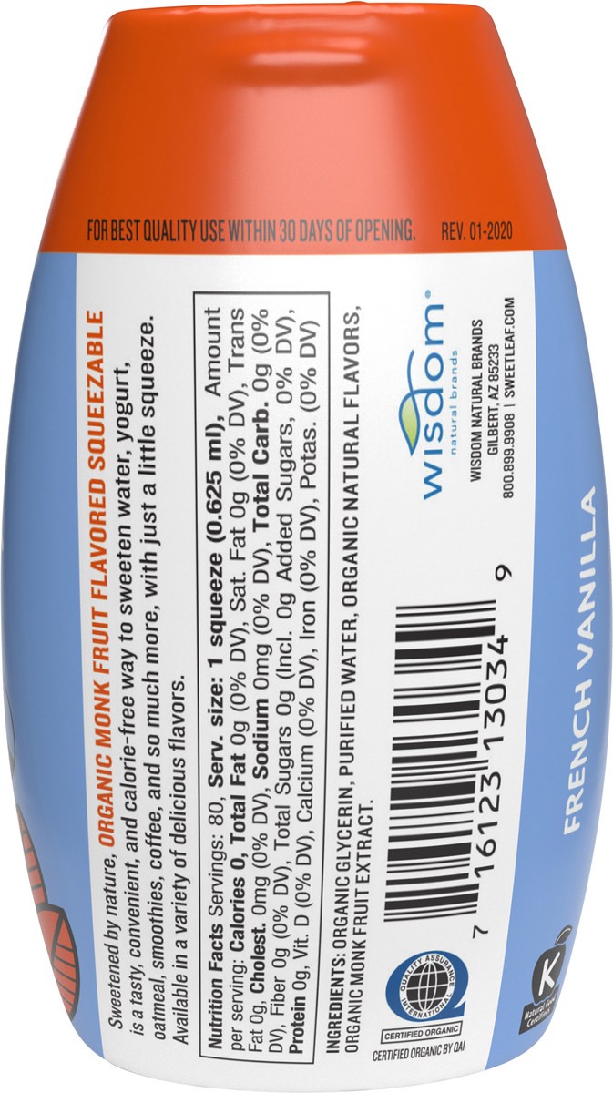 slide 2 of 5, SweetLeaf Org French Vanilla Mnkfruit - 1.7 fl oz,