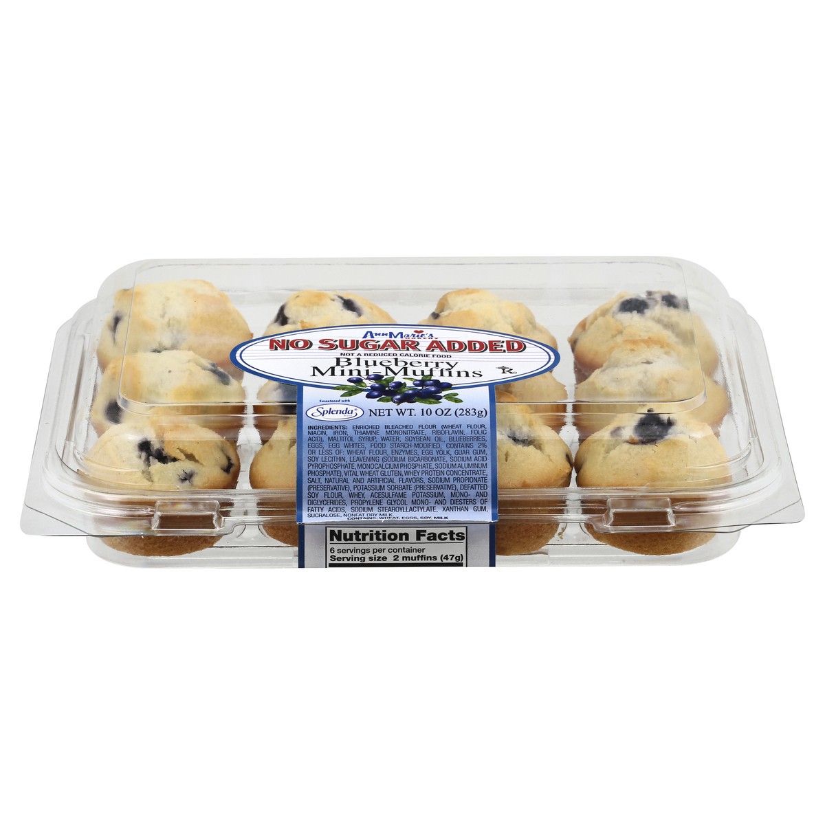slide 2 of 13, Ann Marie's Mini Muffins, No Sugar Added, Blueberry, 10 oz