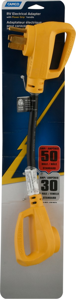 slide 9 of 9, Camco RV Electrical Adapter with Power Grip Handle 1 ea, 1 ct