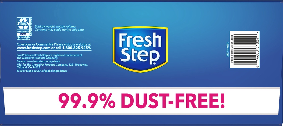 slide 4 of 6, Fresh Step Triple Action Scented Clumping Cat Litter, 25 lb